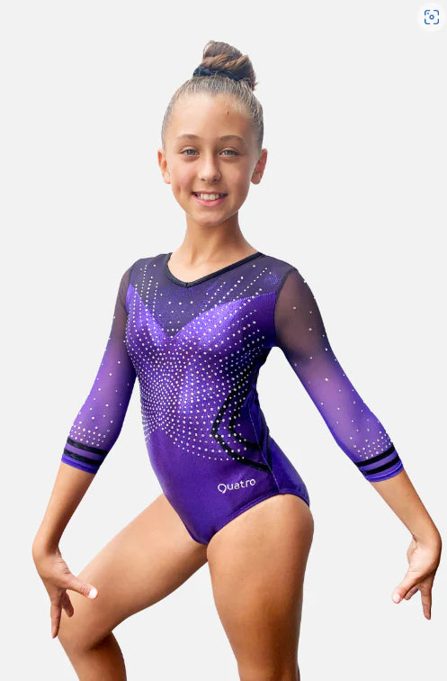 Liberty Purple Long Sleeve Leotard