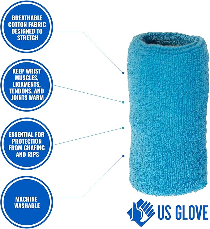 US Glove  Cotton Wristbands